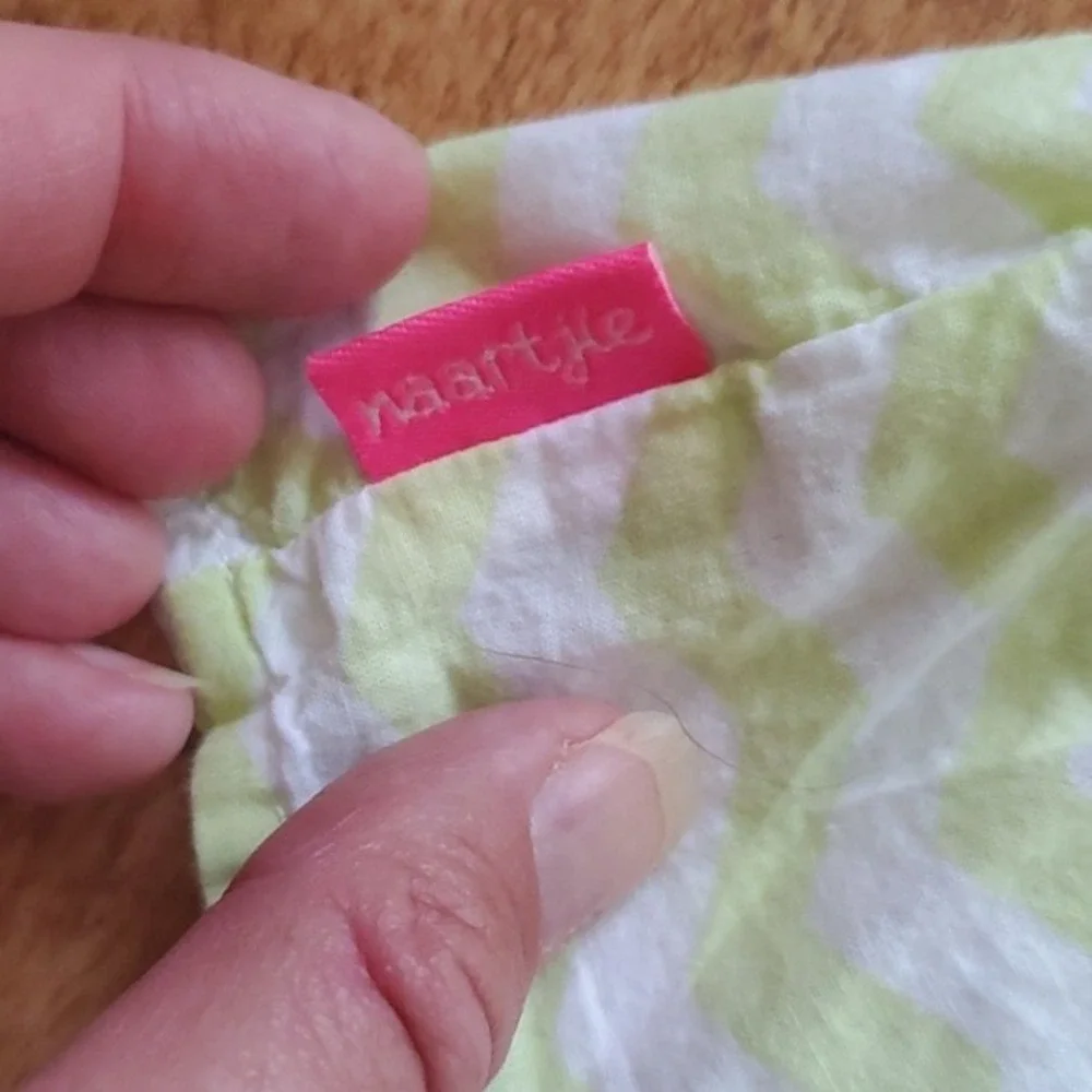 Naartjie Girls Lime Green Chevron‎ Sundress Size 7